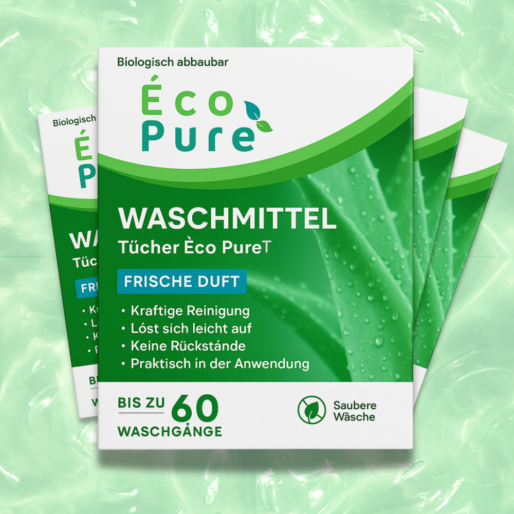 EcoPure Waschmittel-Streifen | 60 Waschgänge